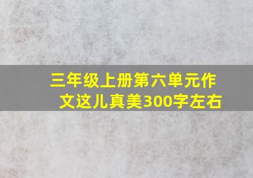 三年级上册第六单元作文这儿真美300字左右