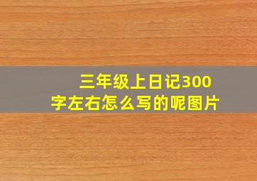 三年级上日记300字左右怎么写的呢图片