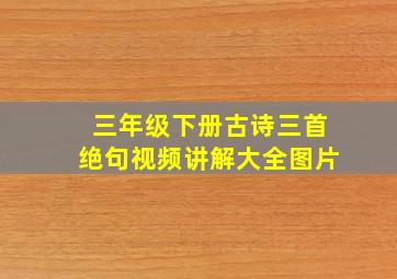 三年级下册古诗三首绝句视频讲解大全图片