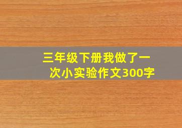 三年级下册我做了一次小实验作文300字