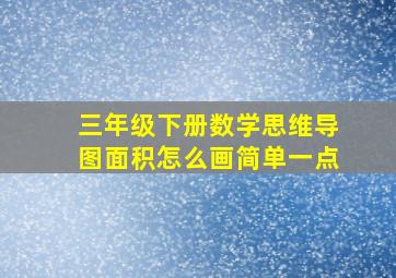 三年级下册数学思维导图面积怎么画简单一点