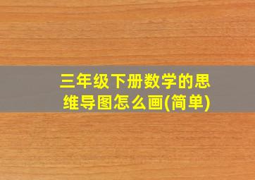 三年级下册数学的思维导图怎么画(简单)