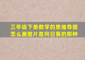 三年级下册数学的思维导图怎么画图片是向日葵的那种