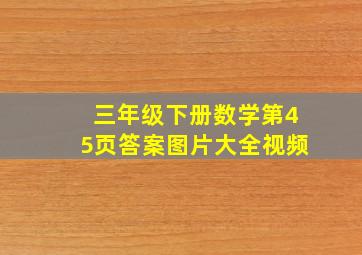 三年级下册数学第45页答案图片大全视频