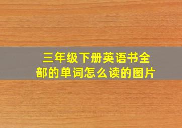 三年级下册英语书全部的单词怎么读的图片