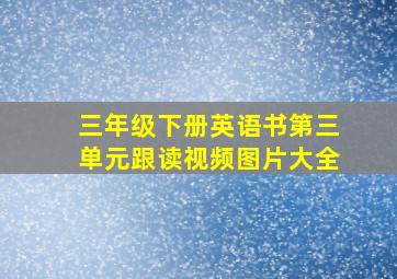 三年级下册英语书第三单元跟读视频图片大全