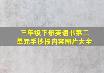 三年级下册英语书第二单元手抄报内容图片大全