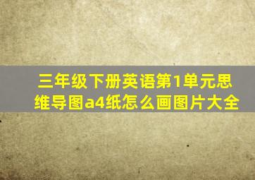 三年级下册英语第1单元思维导图a4纸怎么画图片大全