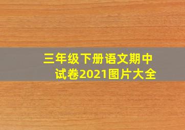 三年级下册语文期中试卷2021图片大全