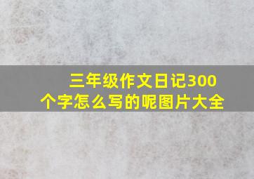 三年级作文日记300个字怎么写的呢图片大全