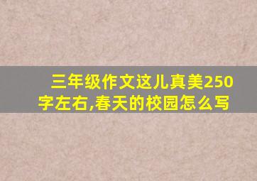 三年级作文这儿真美250字左右,春天的校园怎么写