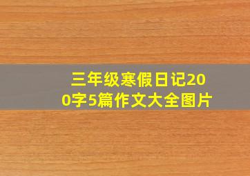 三年级寒假日记200字5篇作文大全图片