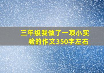 三年级我做了一项小实验的作文350字左右