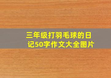 三年级打羽毛球的日记50字作文大全图片