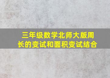 三年级数学北师大版周长的变试和面积变试结合