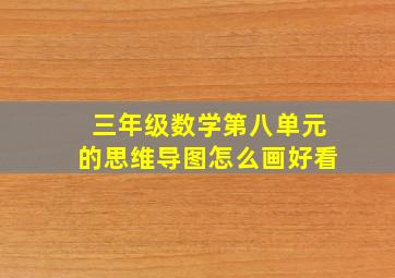 三年级数学第八单元的思维导图怎么画好看