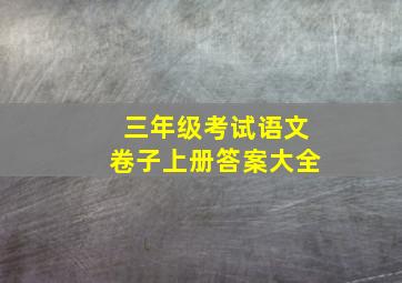 三年级考试语文卷子上册答案大全