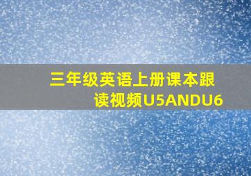 三年级英语上册课本跟读视频U5ANDU6