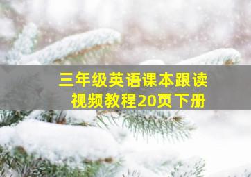 三年级英语课本跟读视频教程20页下册