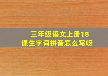 三年级语文上册18课生字词拼音怎么写呀