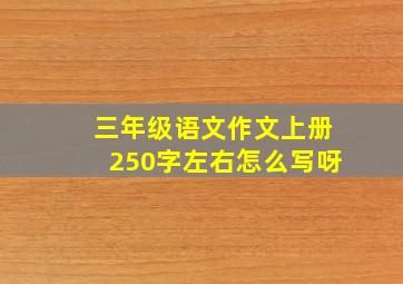 三年级语文作文上册250字左右怎么写呀