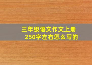 三年级语文作文上册250字左右怎么写的