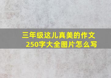 三年级这儿真美的作文250字大全图片怎么写