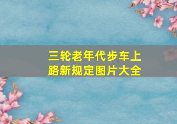 三轮老年代步车上路新规定图片大全