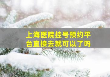 上海医院挂号预约平台直接去就可以了吗