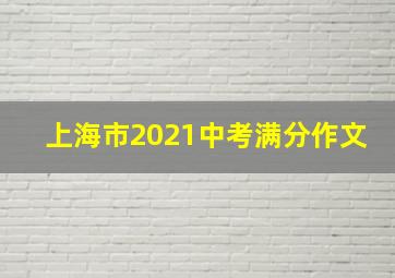 上海市2021中考满分作文