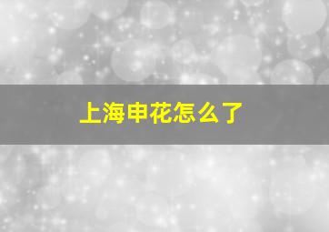 上海申花怎么了