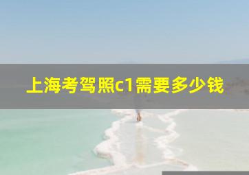 上海考驾照c1需要多少钱