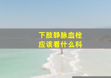 下肢静脉血栓应该看什么科