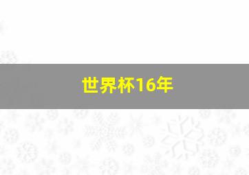 世界杯16年