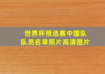 世界杯预选赛中国队队员名单照片高清图片