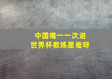 中国唯一一次进世界杯教练是谁呀