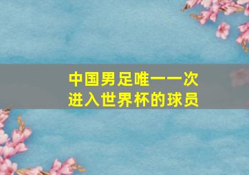 中国男足唯一一次进入世界杯的球员