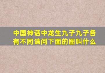 中国神话中龙生九子九子各有不同请问下面的图叫什么