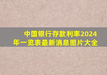 中国银行存款利率2024年一览表最新消息图片大全