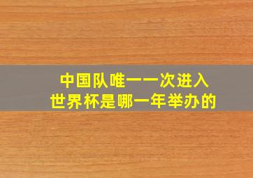 中国队唯一一次进入世界杯是哪一年举办的