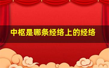 中枢是哪条经络上的经络