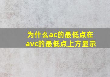 为什么ac的最低点在avc的最低点上方显示