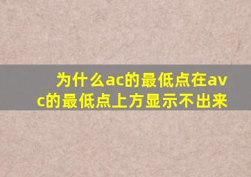 为什么ac的最低点在avc的最低点上方显示不出来