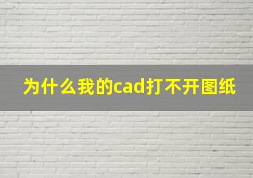 为什么我的cad打不开图纸