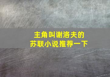 主角叫谢洛夫的苏联小说推荐一下