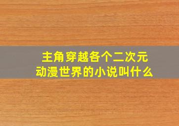 主角穿越各个二次元动漫世界的小说叫什么