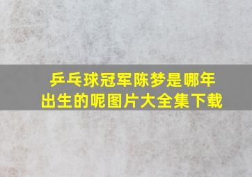 乒乓球冠军陈梦是哪年出生的呢图片大全集下载