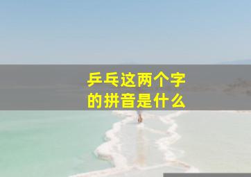 乒乓这两个字的拼音是什么