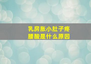 乳房胀小肚子疼腰酸是什么原因