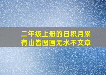 二年级上册的日积月累有山皆图画无水不文章